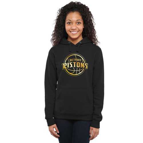 WoDetroit Pistons Gold Collection Pullover Hoodie Black